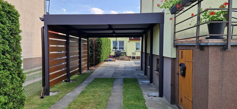 Wiata samochodowa, garażowa, dwustanowiskowa, carport, wiata