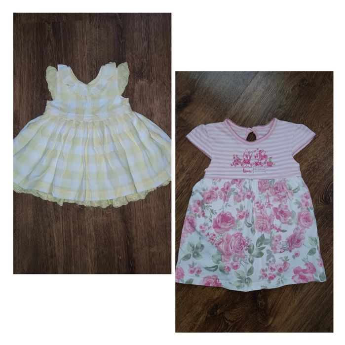 Жовта сукна для принцеси, рожева боді-сукня George, за дві 150грн