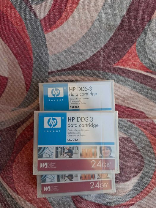 3 Cartuchos de Dados HP DDS-3 125m (Novo, Selado na Embalagem Original)