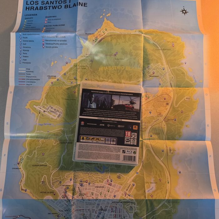 Gra ps3 GTA V + plakat mapa