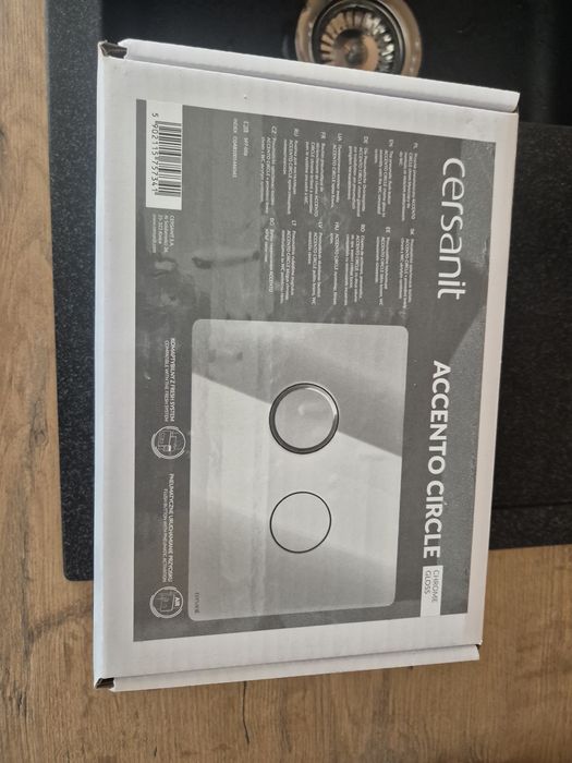 przycisk pneumatyczne accento circle chrom cersanit