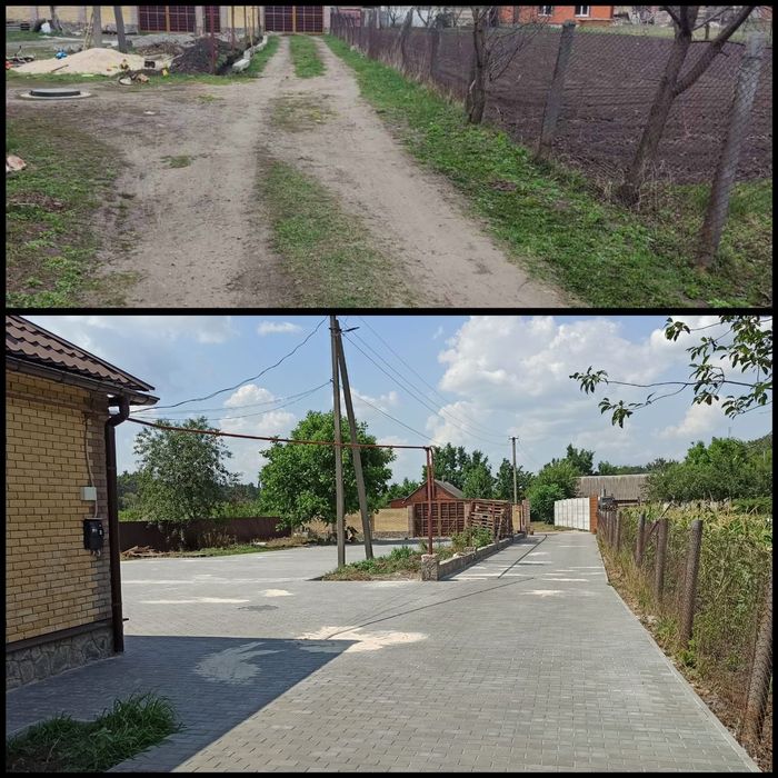 Укладання тротуарної плитки. Замір, доставка матеріалів. Харків та обл