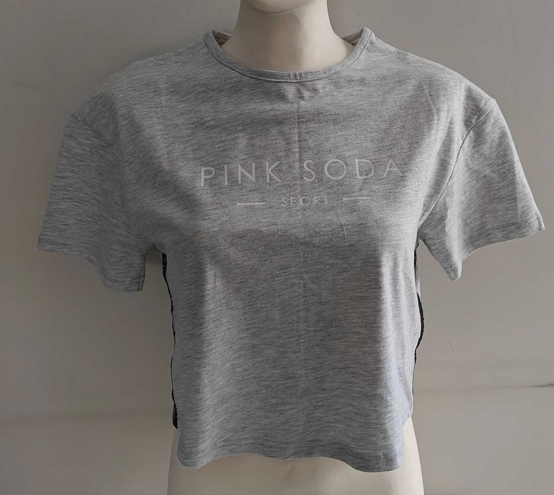 Pink Soda Sport t-shirt szary XS bawełna