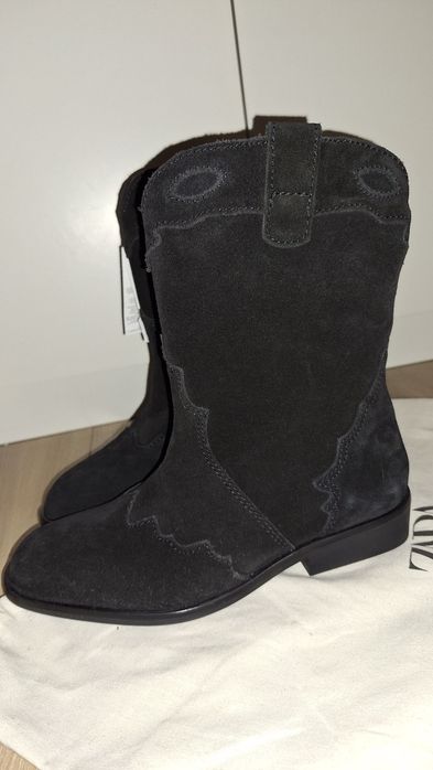 Botki zamszowe Zara r.36