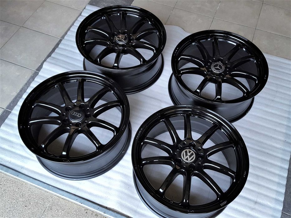 Alufelgi 19 5x112 Czarne z Rantem ! VW Audi Seat Skoda Mercedes Oryginalne ! 431#