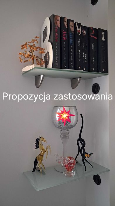 półki szklane mleczne