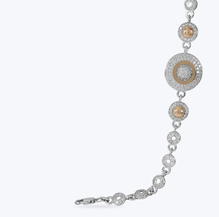 Срібний браслет з золотом