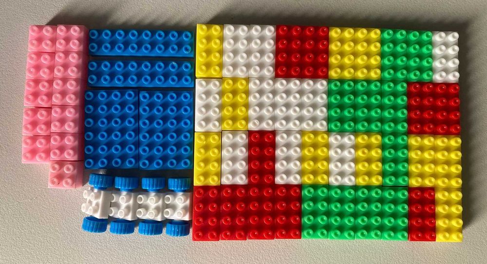 Conjunto de Pequenos Blocos de Construção (59 peças)