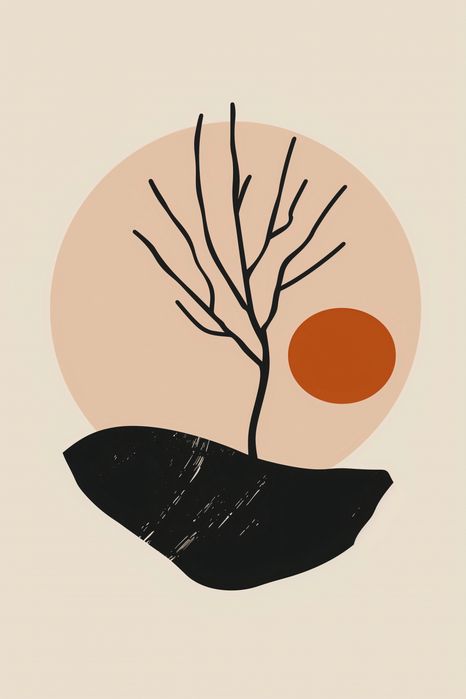 Plakat 40x60cm Nagie Drzewo