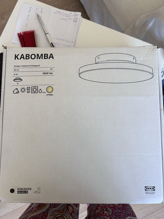 Candeeiro led de teto 36cm - Ikea Kabomba