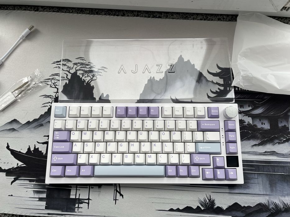 Клавіатура бездротова Ajazz Ak820 Pro Flying Fush Switch Purple