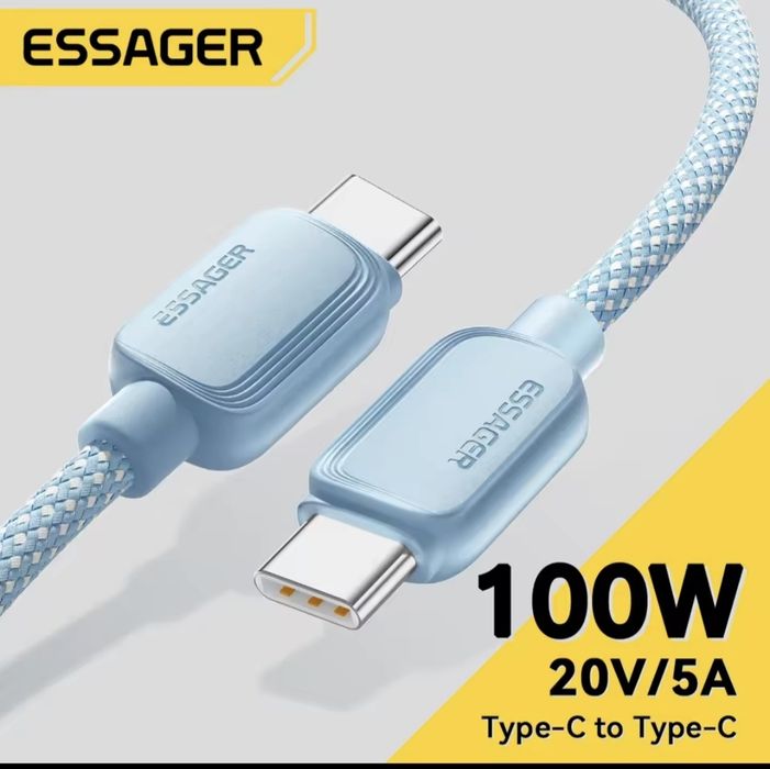 Якісний шнур живлення USB C до DC 5,5×2,1мм, швидка зарядка 140Вт