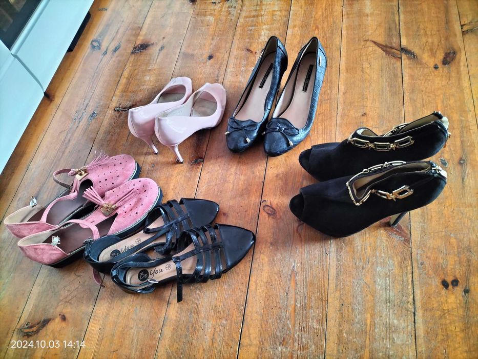 5 par butów rozmiar 38