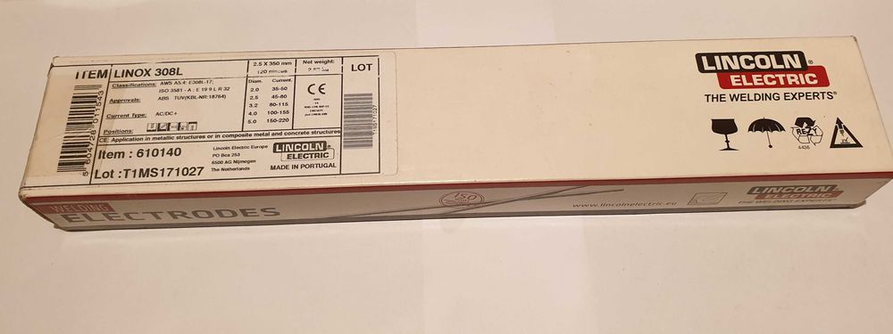 10 Elétrodos Aço Inox 308L 2.5