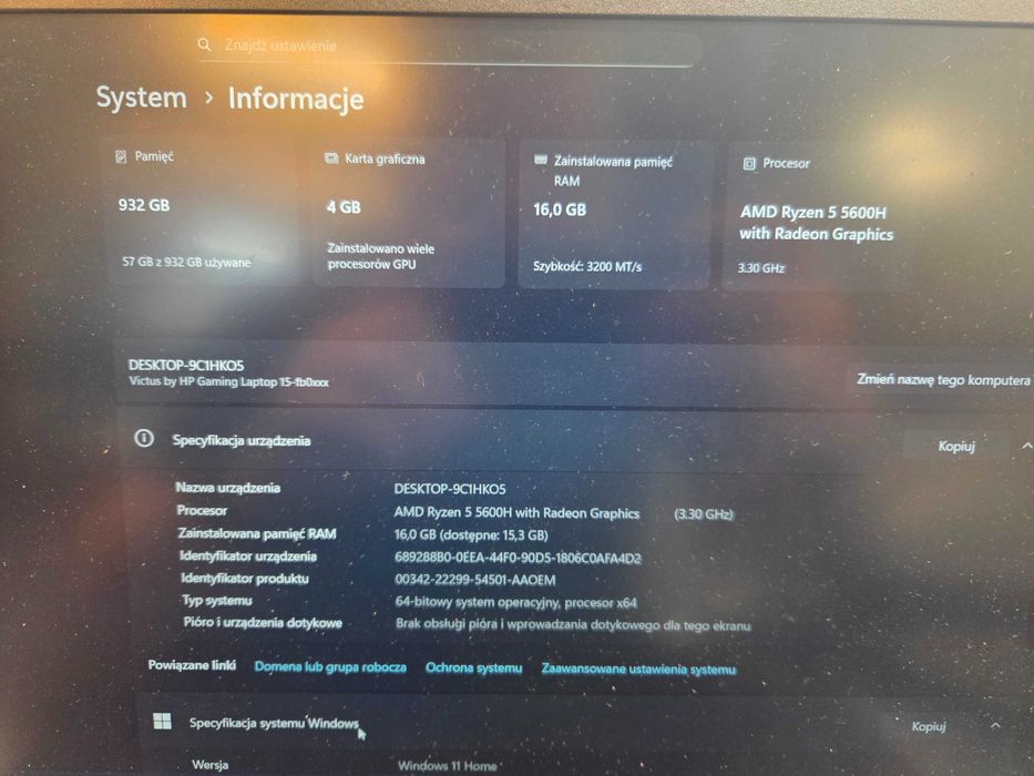 Laptop HP Victus Gaming 15
