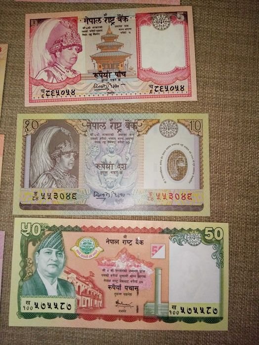NEPAL 6 Uncirculated Banknotes, as Shown in the Photos, from Various Series64751300725889122