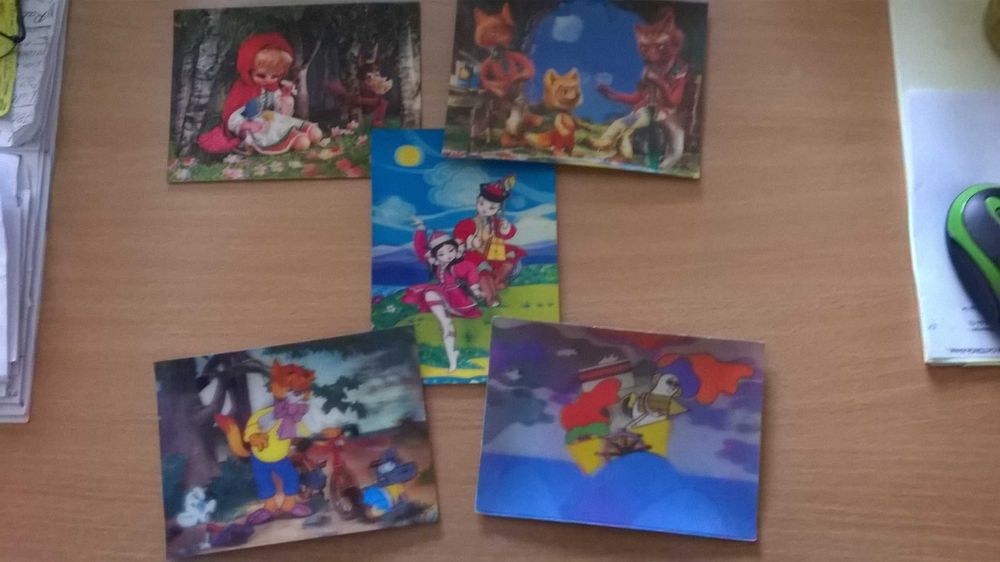 BAJKI dla najmłodszych - pocztówki (widokówki) 3D - 3 szt.
