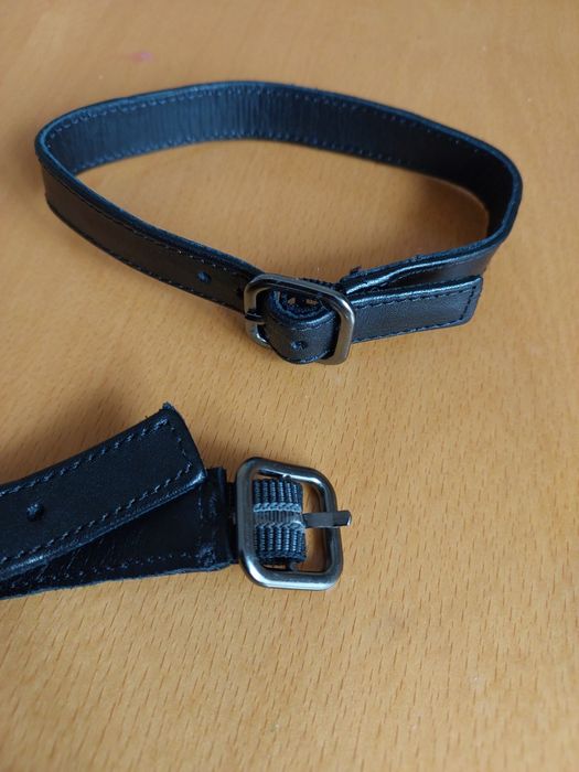 Paseczki skórzane do butów klamry czarne