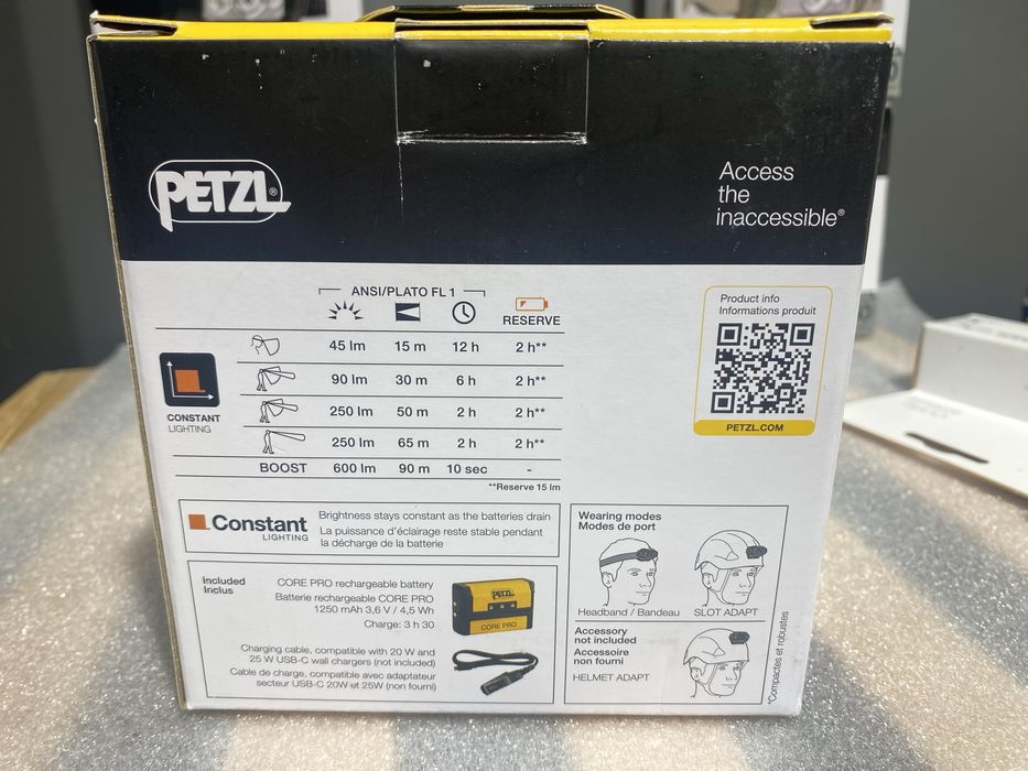 Ліхтарі та аккумулятор Petzl Aria 1 / Aria2 / Pixa R / core1/2