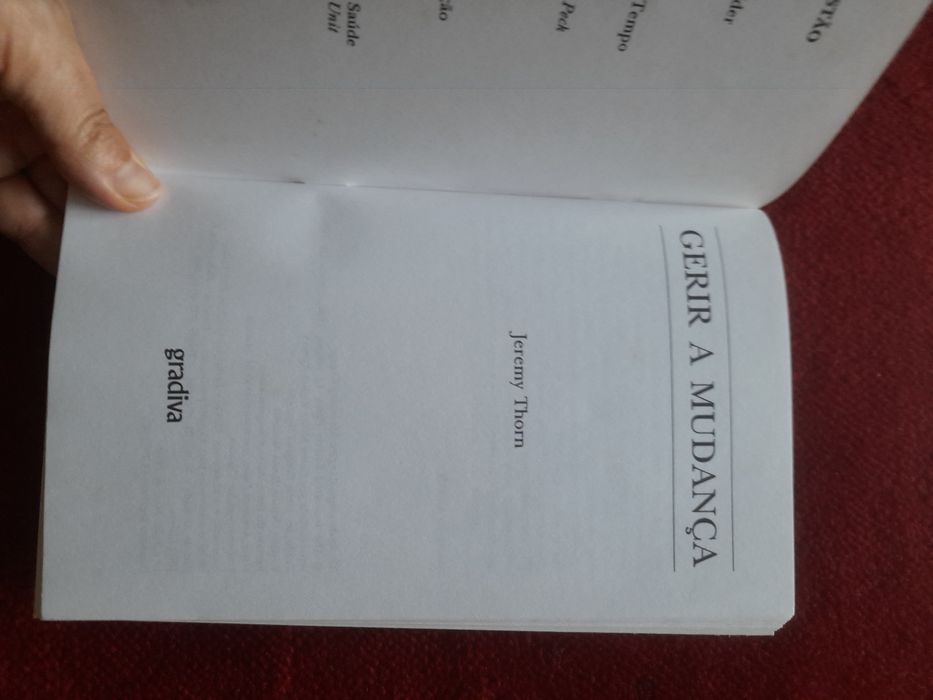 Livro "Gerir a mudança"