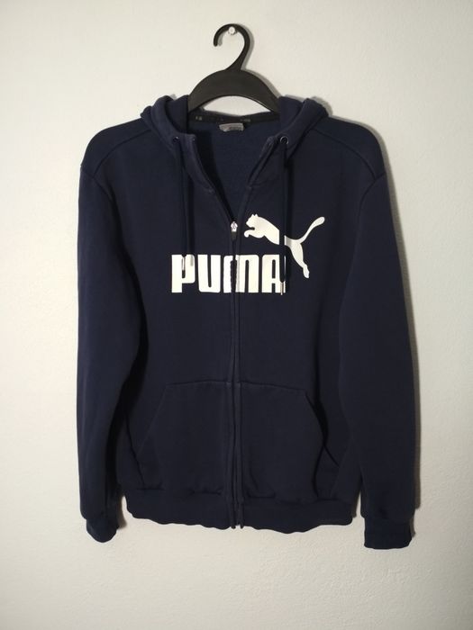 Puma granatowa rozpinana bluza z kapturem unisex M