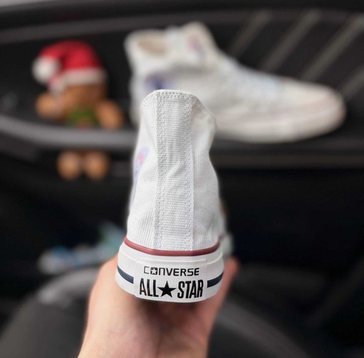 Женские белые кеды Конверс белые высокие Converse All Star