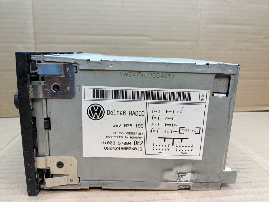 radio volkswagen delta 6 passat b5 golf IV sharan + kod