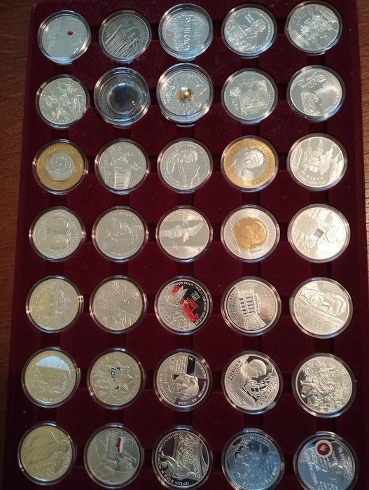 Monety kolekcjonerskie NBP 35 szt.