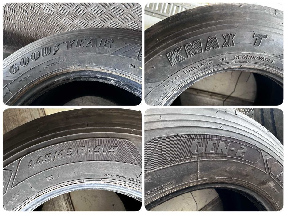 Opona Ciężarowa 445/45R19.5 160J GOODYEAR KMAX T GEN-2 2021 Rok (90%)