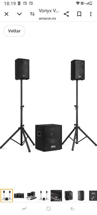 Colunas de som . Santarém