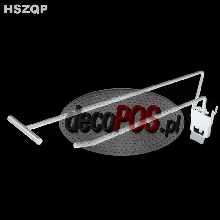 Hak pojedynczy z zapinką, 12 15 16 20 30 40 cm 120 150 160 200 300 400 mm, z wysięgnikiem cenowym ocynk nowy FV