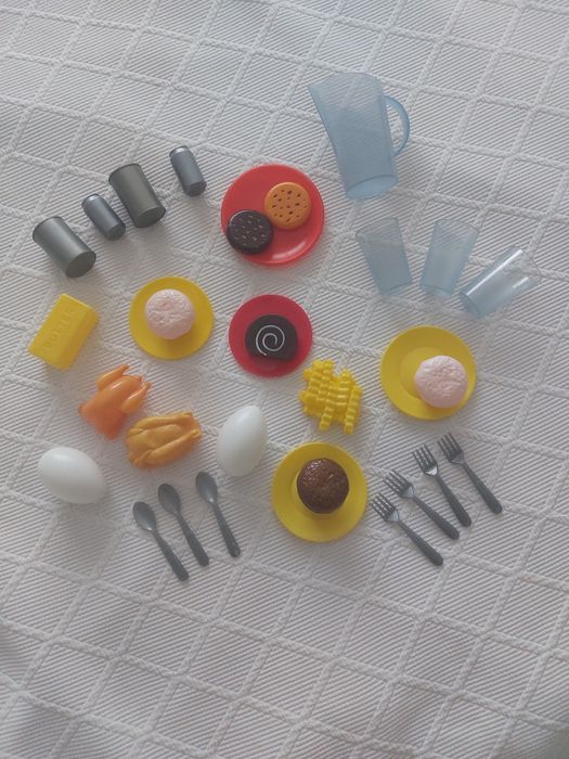 Kit de utensilios de cozinha e alimentos