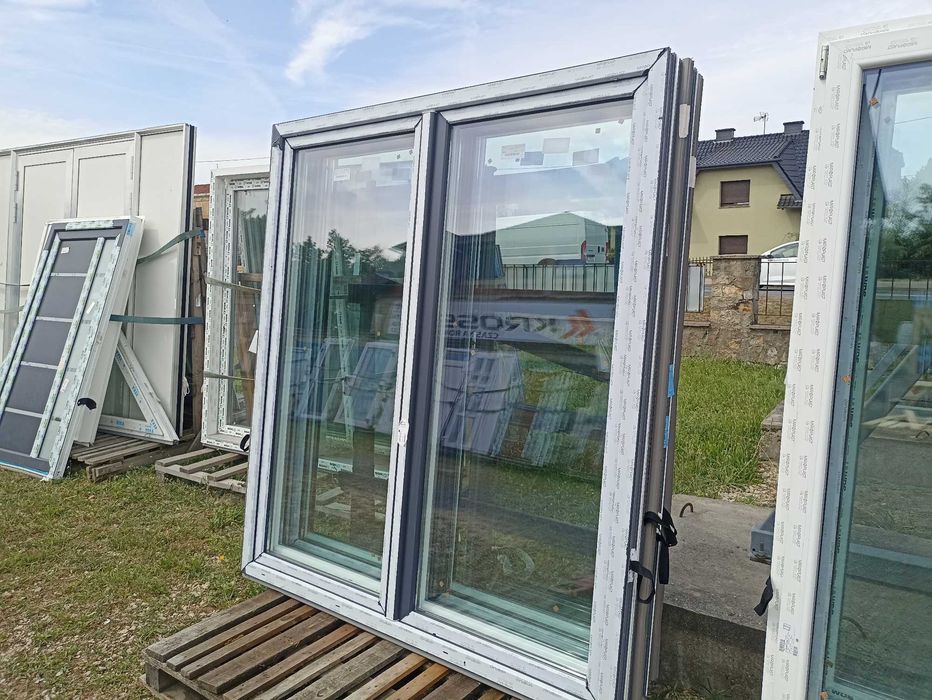 Okno tarasowe pcv 180/200 antracyt