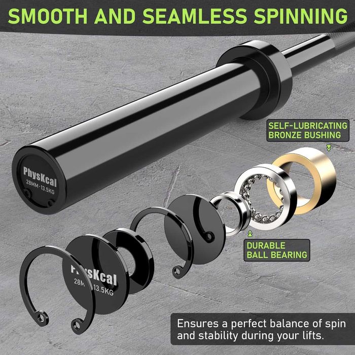 Nowa sztanga olimpijska / drążek / gryf / 182cm / PhysKcal !R176!