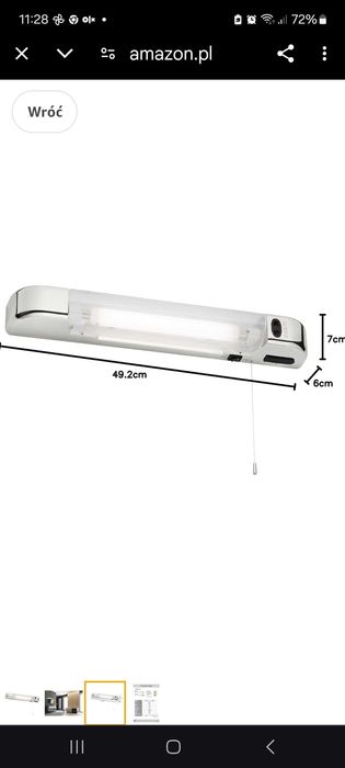 Knightsbridge Lampka LED Golarka z Podwójną Ładowarką USB