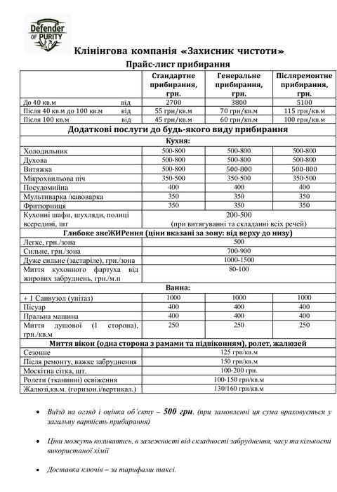 Надаємо послуги Клінінгу Львів та  область