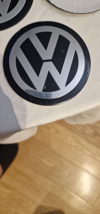 Centro de jantes VW, 9cm diâmetro,  3 unidades.