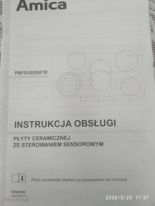 Płyta ceramiczna ze sterowaniem sensorowym