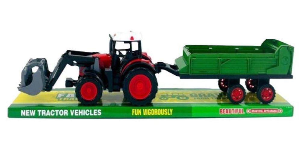 Traktor z rozrzutnikiem i turem pudełko,