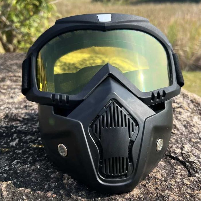 Захисна маска + окуляри, маска пейтбол, страйкбол, мото окуляри лижні