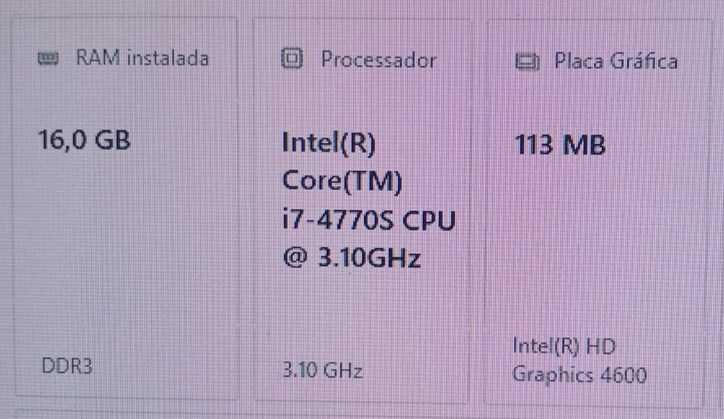 Computador i7-4770S | 16GB RAM | GA-B85M-HD3G | Fonte 600W