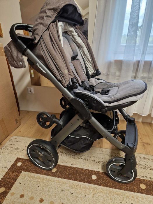 Wózek gondola + spacerówka + podest dla 2 dziecka