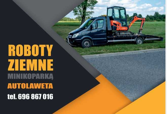 Usługi ziemne minikoparka wywrotka HDS