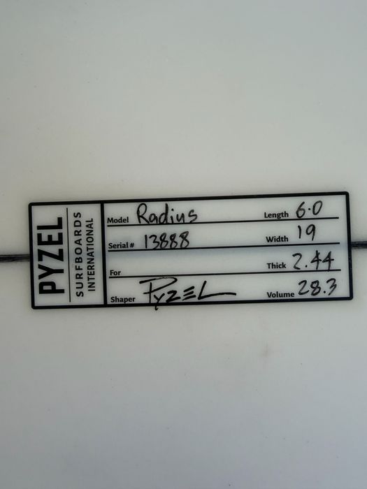 Prancha de Surf 6’0 Pyzel - Radius