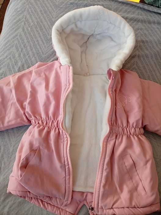 Нова зимова курточка на дівчинку, розмір 90 см