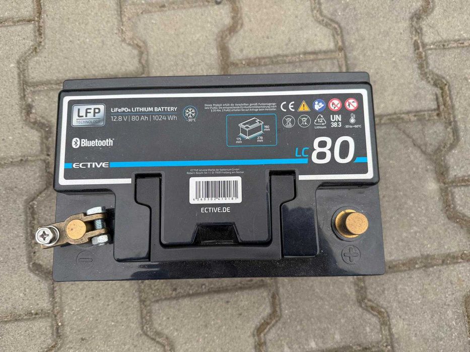 Akumulator LiFePO4 ECTIVE LC 80 12.8V 80Ah Bluetooth – sprawny