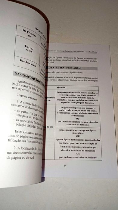 O Feminino e o Masculino dos Materiais Pedagógicos