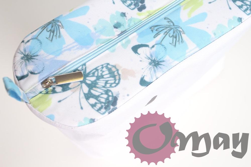 organizer do OBAG STANDARD +OPASKA kwiaty motyle błękit limonka OMAY