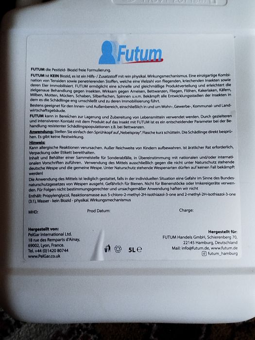 FUTUM spray na pluskwy i pchly 5 l