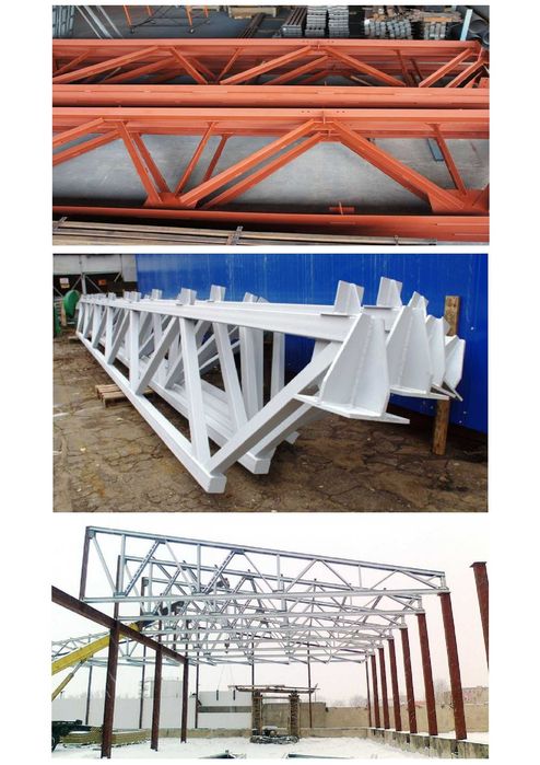 Фермы металлические, ангары, навесы, Сто изготовление, дачные дома